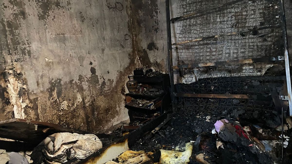 Así quedó la vivienda tras el incendio