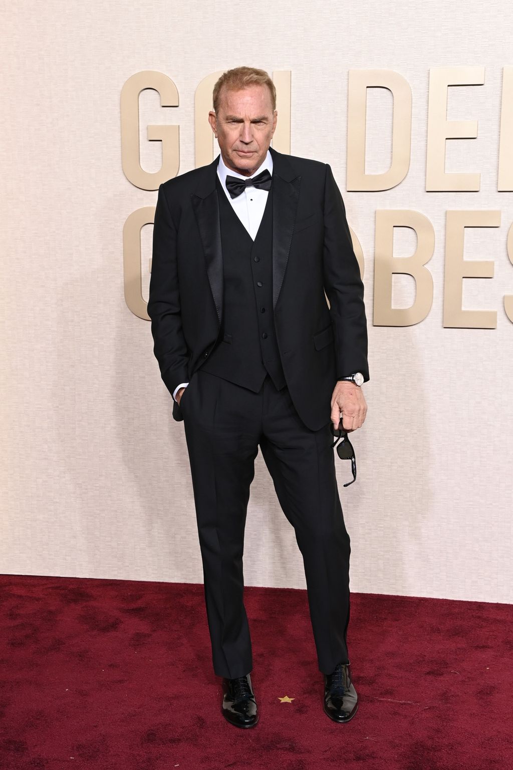 Kevin Costner, en los Globos de Oro 2024