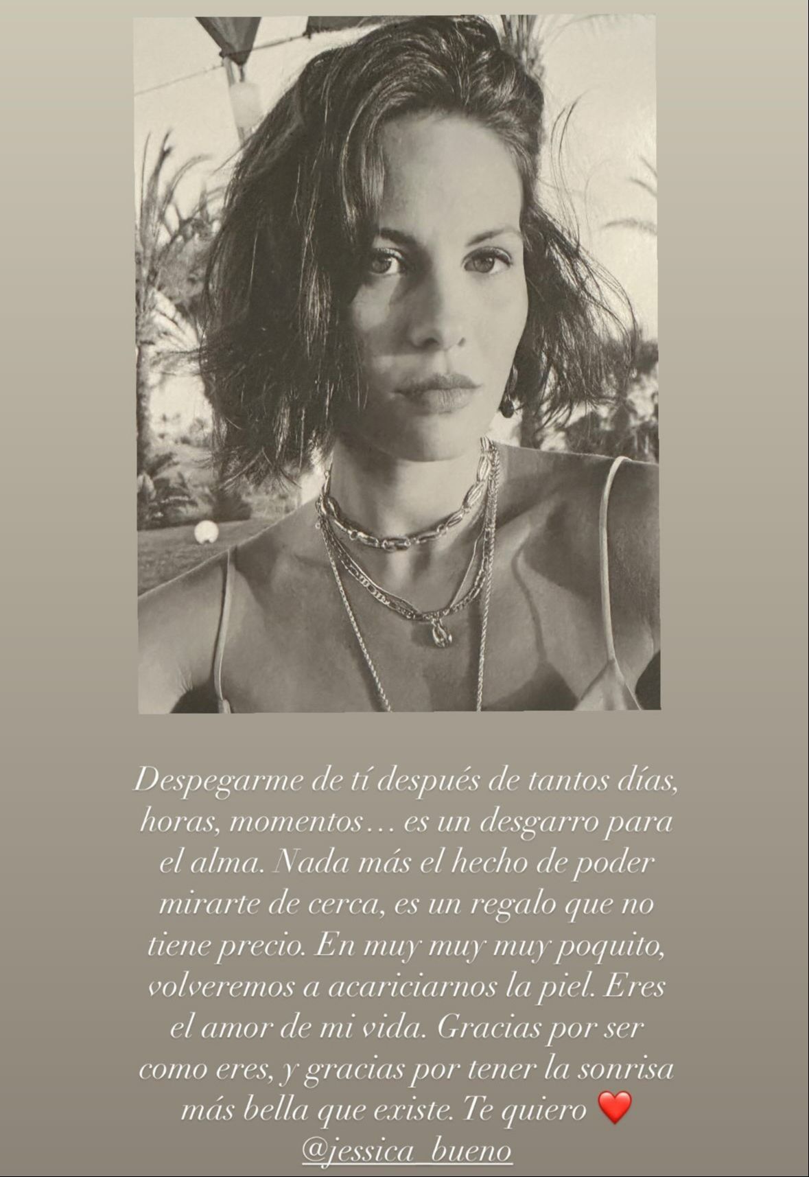 La carta que Luitingo ha dedicado a Jessica Bueno