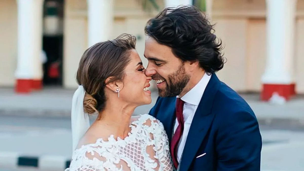 Elena Tablada y Javier Ungría, el día de su boda