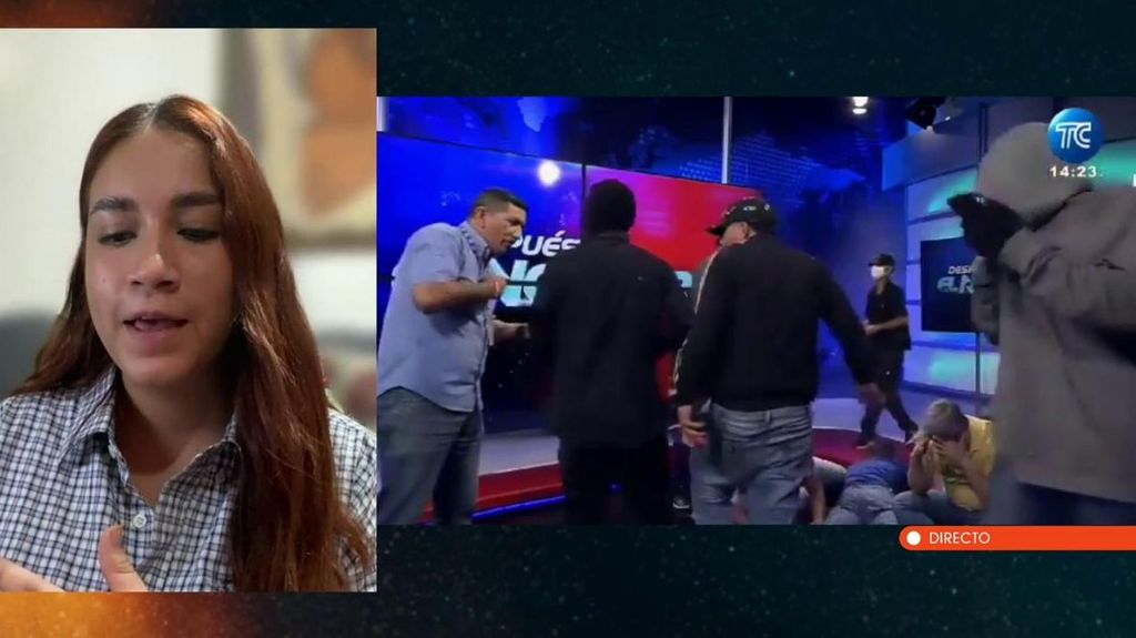 El testimonio de una de las rehenes del canal de televisión de Ecuador atacado en directo: "Decían que, si gritábamos, nos iban a matar"