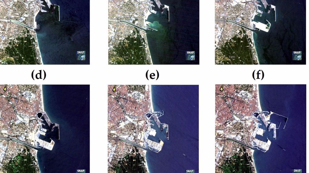 Imágenes de satélite de las playas des sur de Valencia