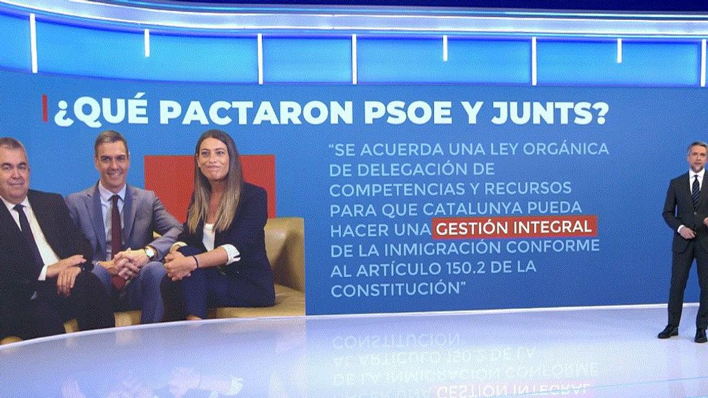 Lo que dice el pacto entre Junts y el PSOE: "Gestión integral de la inmigración"