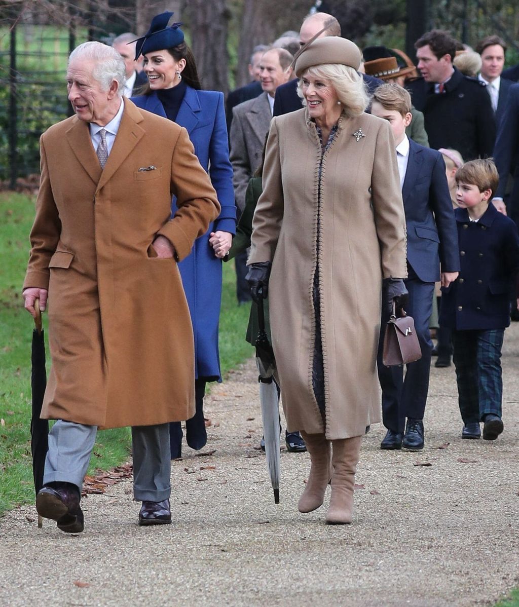 La familia real británica, durante las pasadas Navidades