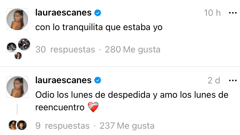 La esperada reacción de Laura Escanes.