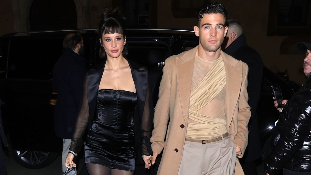 María Pedraza y Jason Fernández, en la Fashion Week de Milán