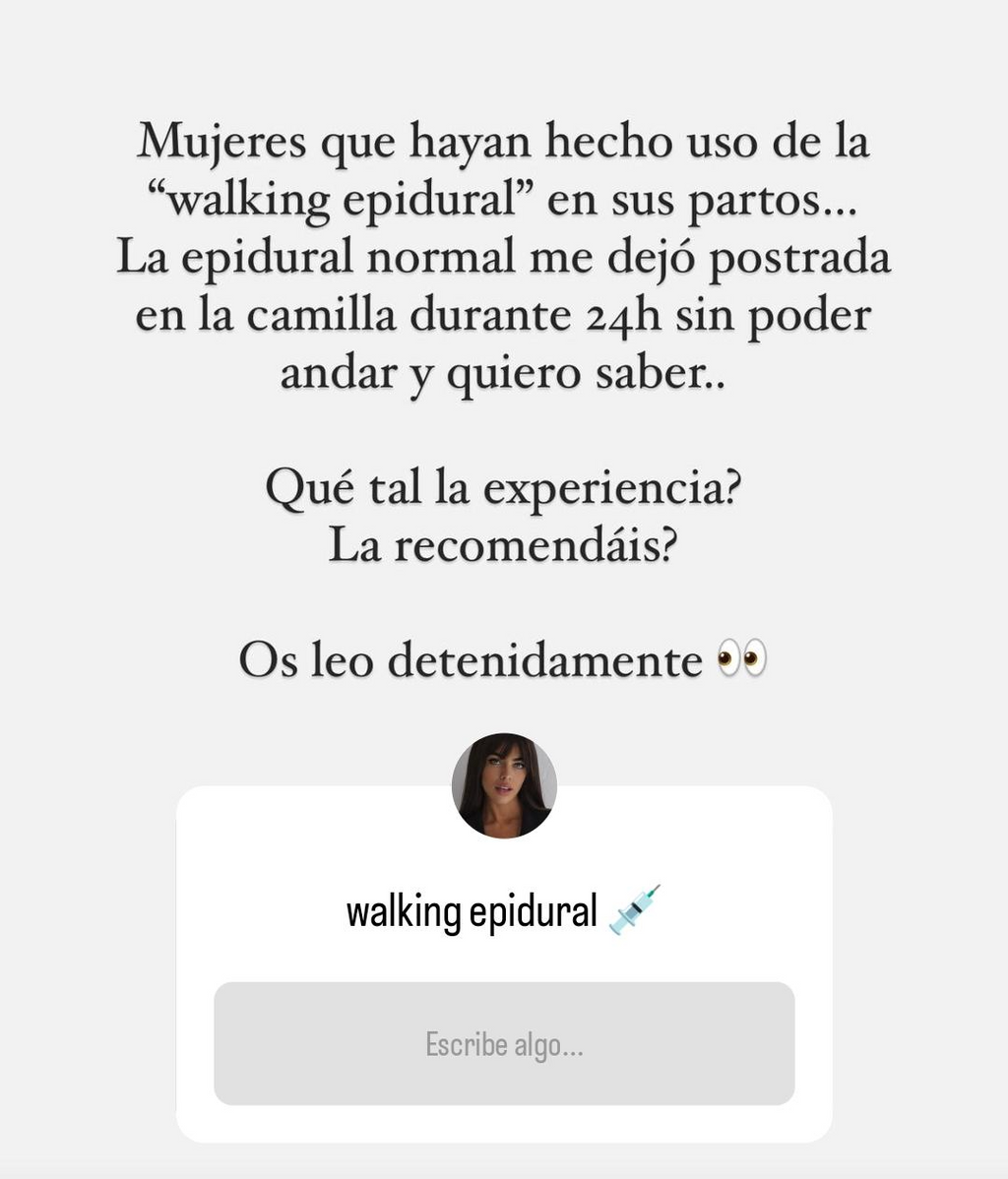 Violeta Mangriñán podría ponerse la walking epidural en el parto de Gia