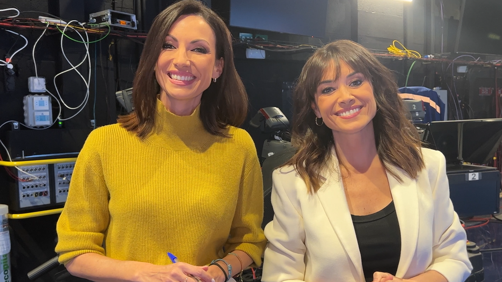 Laila Jiménez y Arancha Morales, presentadoras del matinal de Informativos Telecinco.