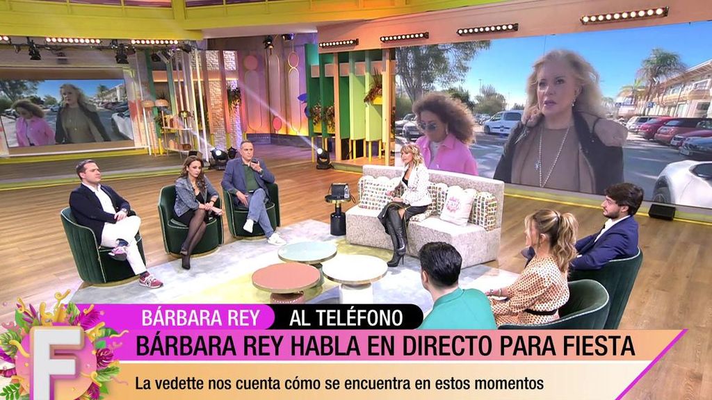 Bárbara Rey entra en 'Fiesta' por teléfono muy enfadada y carga contra un colaborador: "No eres nadie"