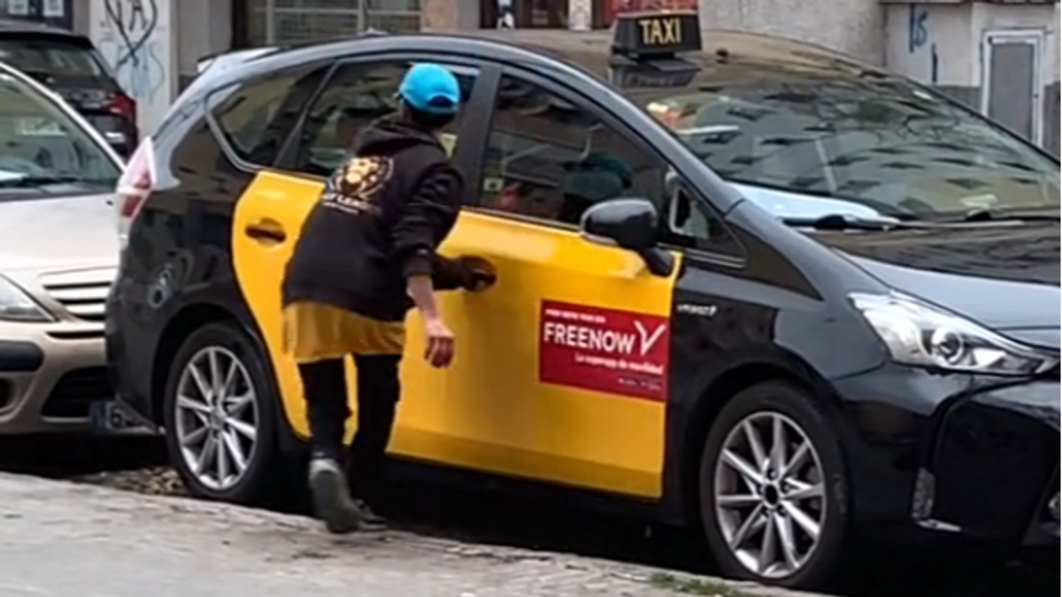 Ladrón de un taxi pillado en Badalona, Barcelona