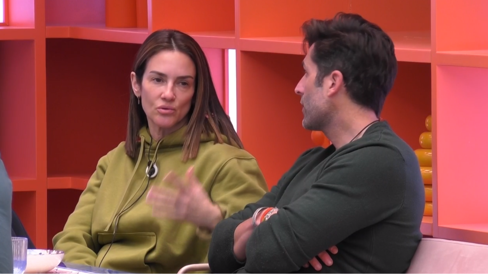 Efrén y Elena, durante la cena