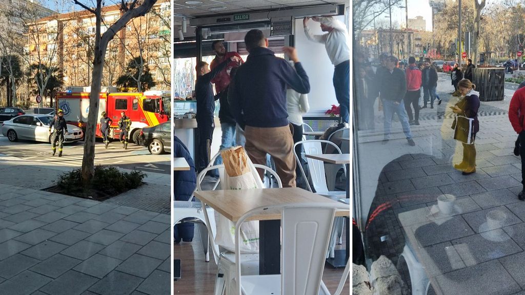 Todos los escenarios que se vivían en el interior de esta cafetería y la llegada de los bomberos