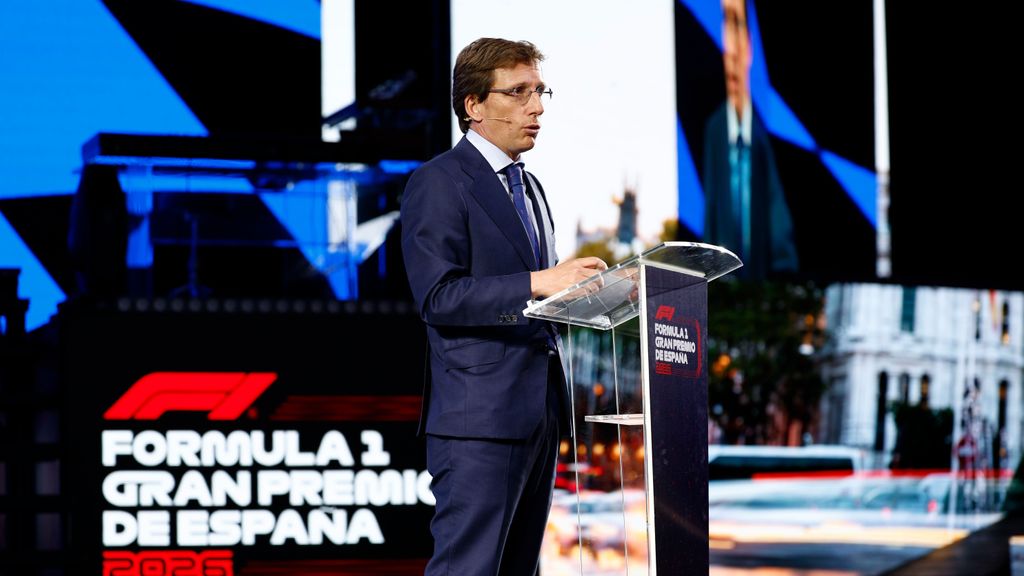 El alcalde de Madrid, José Luis Martínez Almeida durante la presentación del Gran Premio de España de Fórmula Uno de Madrid