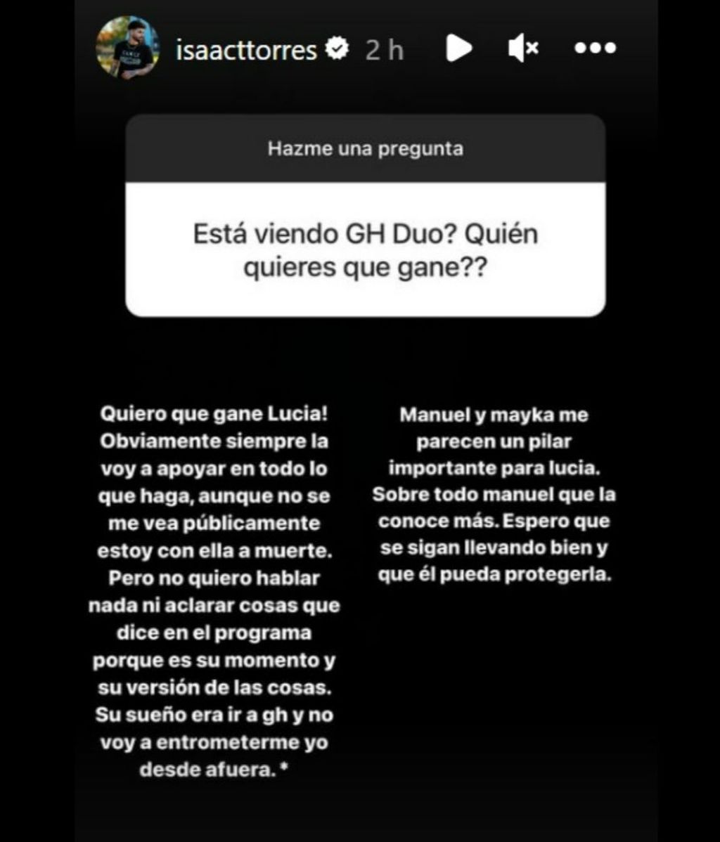 Isaac Torres opina sobre 'GH DÚO'