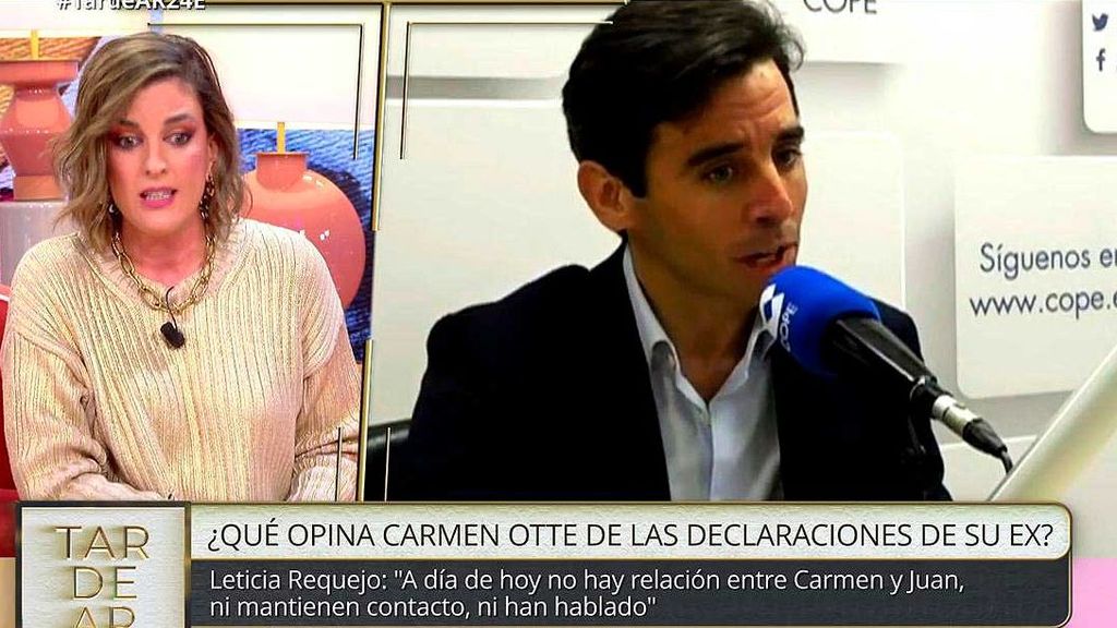 La reacción de Carmen Otte a la entrevista de Juan Ortega