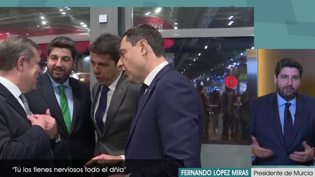 López Miras saca la cara por Page tras su 'pillada' en Fitur: "Ha sido más claro aún públicamente en otras ocasiones"