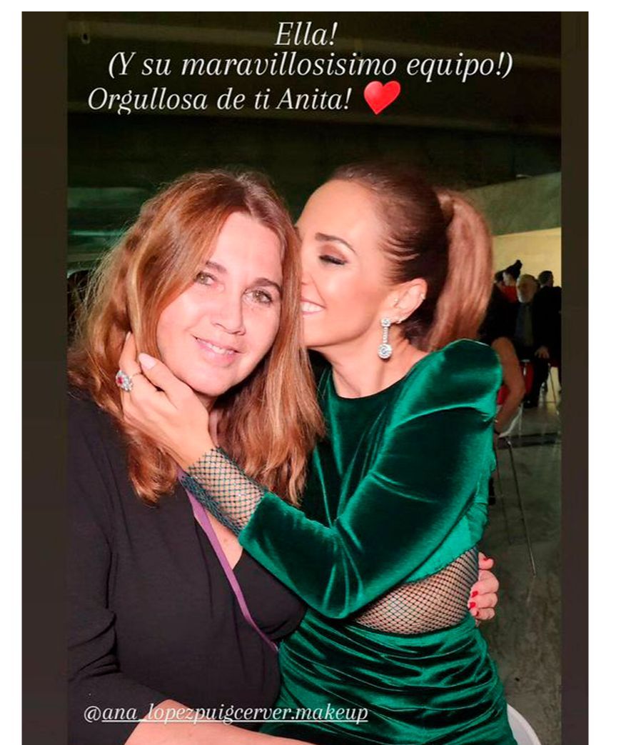 Paula Echevarría junto a Ana López-Puigcerver, diseñadora de maquillaje