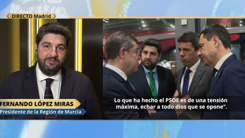 López Miras defiende a Page y desvela si ya se ha producido la famosa 'comida' entre presidentes autonómicos