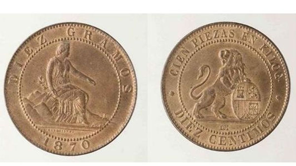 Los diez céntimos de peseta se conocían como 'perra gorda'