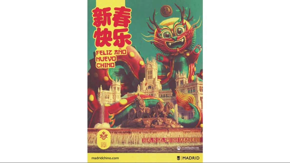 Cartel del Año del Dragón 2024 en Madrid