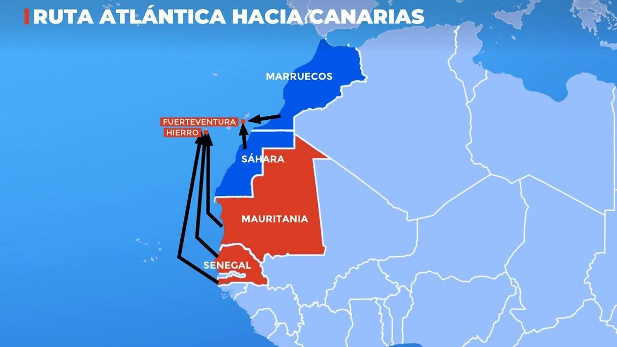 Ruta hacia Canarias
