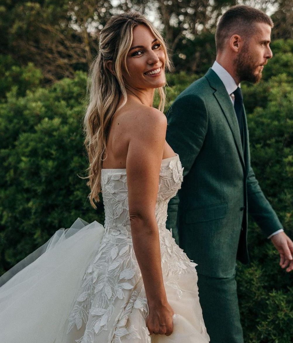 Edurne y David de Gea el día de su boda.