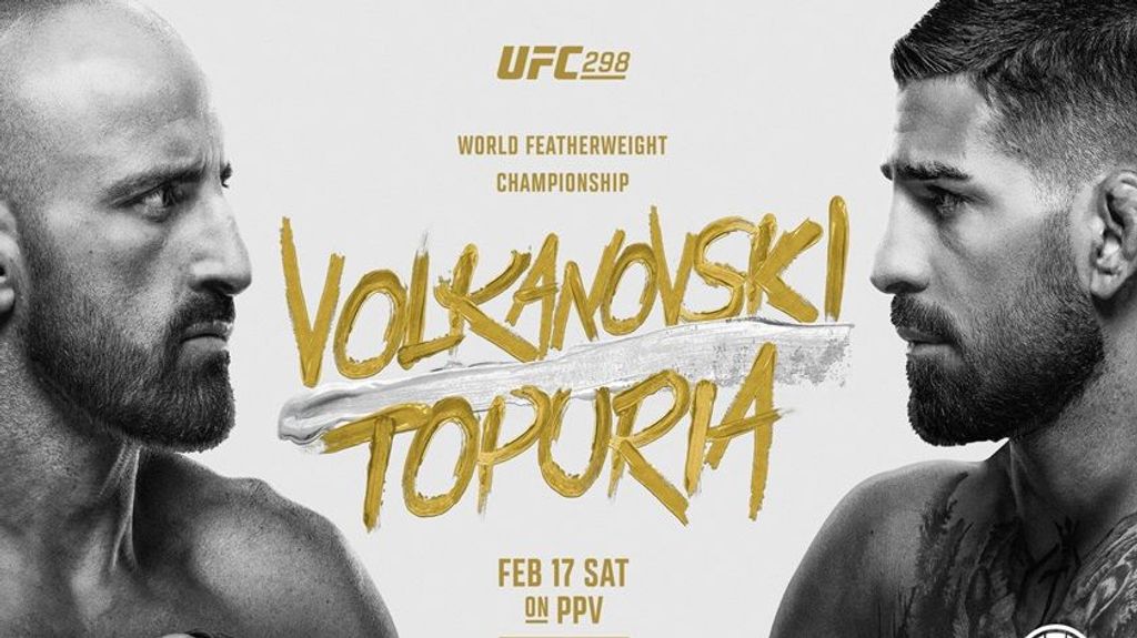 Cartel de la pelea entre Ilia Topuria y Vokanovski