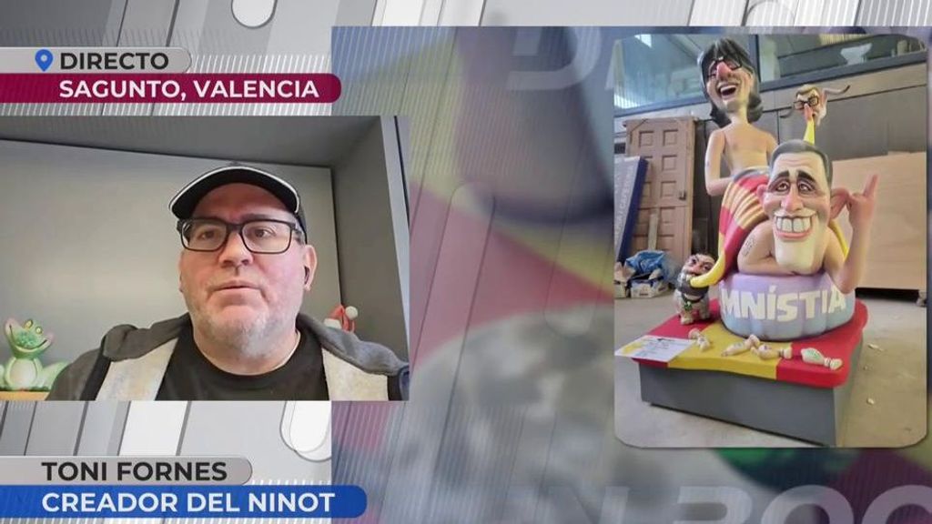 El creador del ninot de Puigdemont y Pedro Sánchez