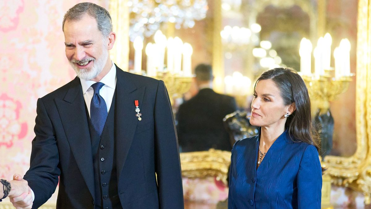 Felipe VI y Letizia en la recepción.