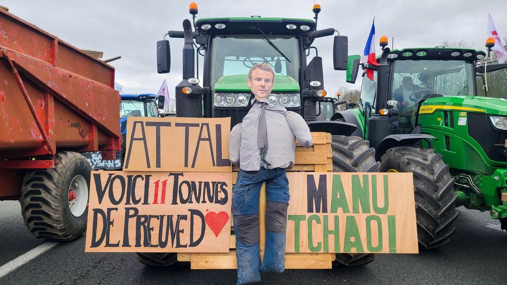 Las protestas de los agricultores, cada vez más cerca del mercado de Rungis, el mayor mercado de abastos de Europa