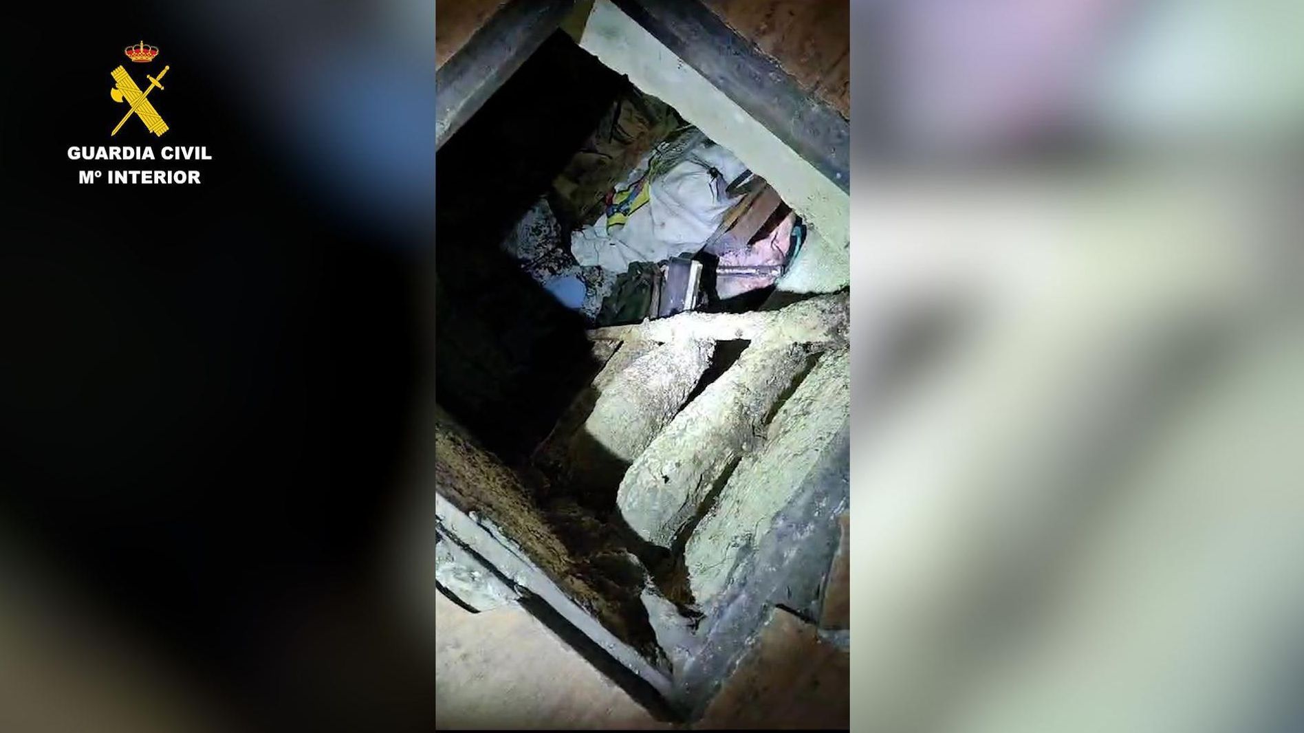 La Guardia Civil ha detenido a un hombre de 50 años por violar y retener a su pareja con bridas en este zulo en Villalbilla, Madrid