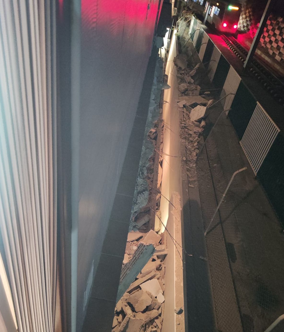 Derrumbe en el edificio