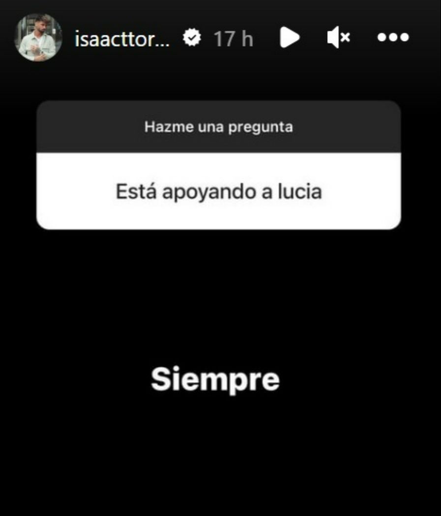 Isaac sigue apoyando a Lucía