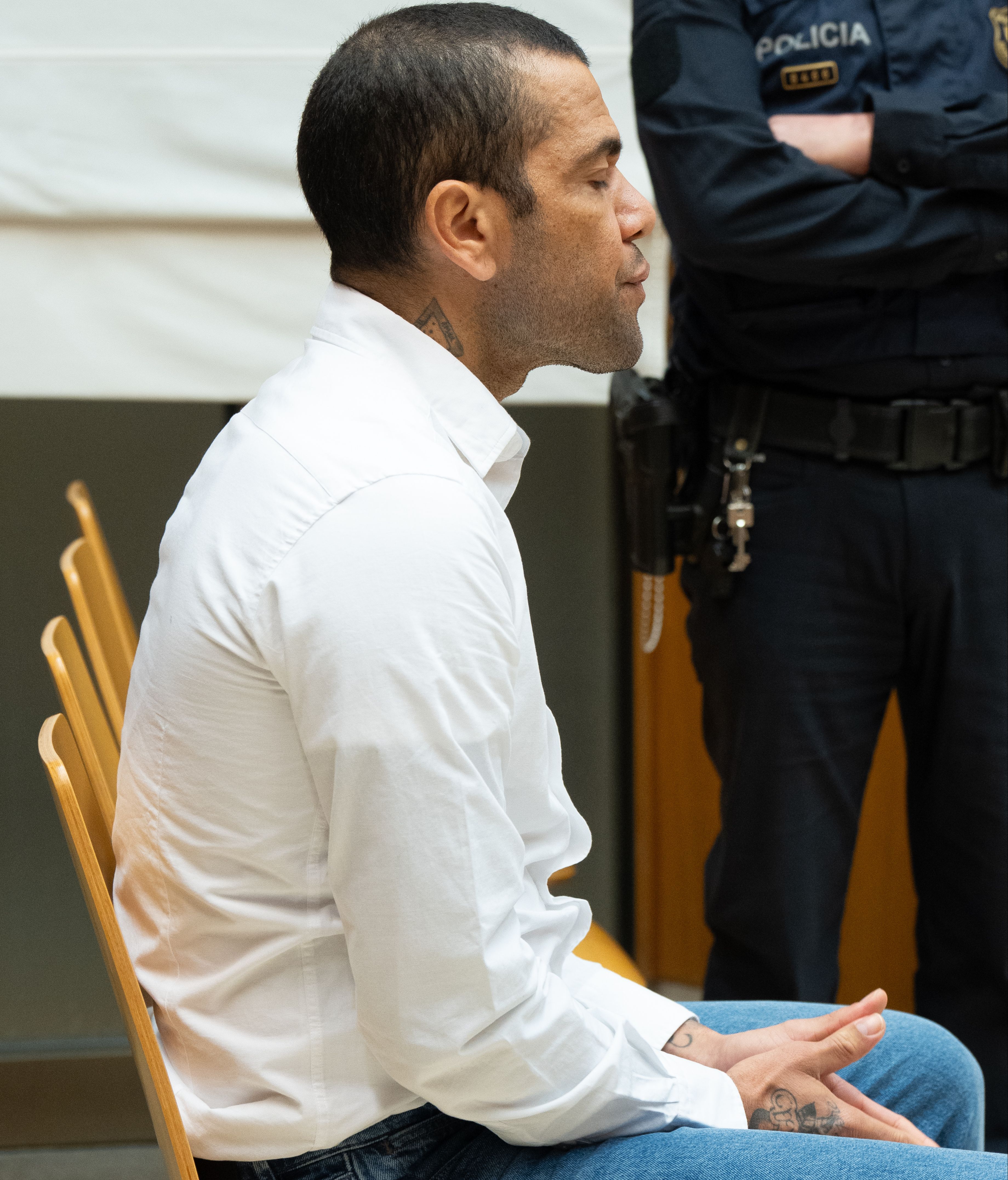 Dani Alves, en el juicio