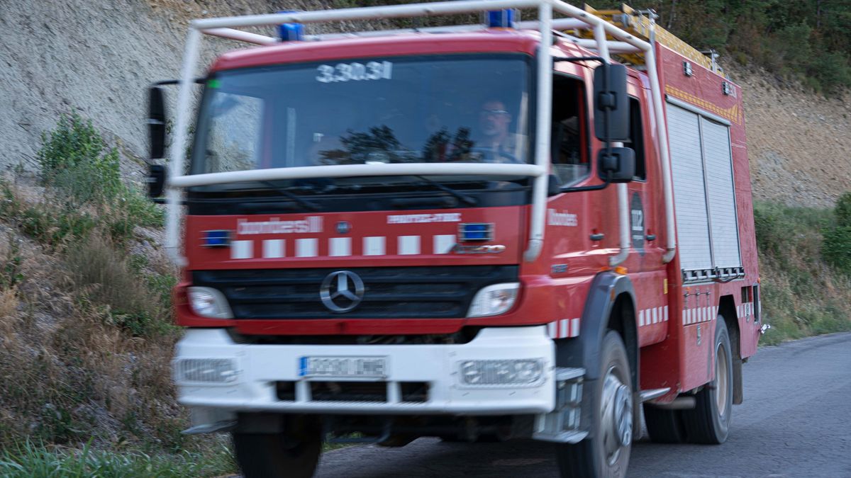 Un camión de bomberos