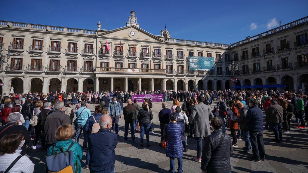 Concentración en la Plaza Nueva de Vitoria contra la violencia de género