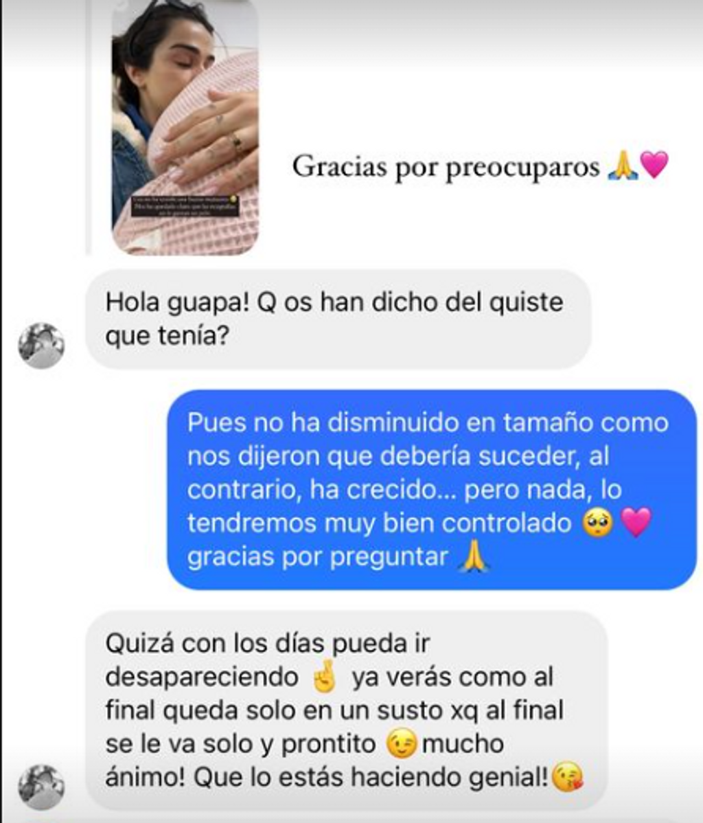 El mensaje de Violeta Mangriñán sobre el quiste de su hija Gia