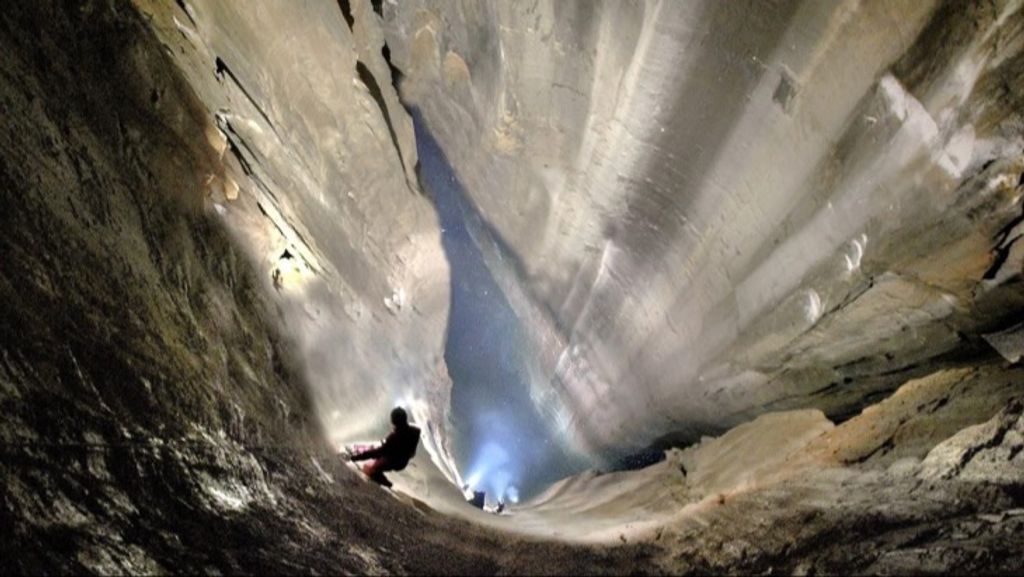 Imagen del Gran Pozo MTDE, situado en CantabriaClub Cántabro de Exploraciones Subterráneas