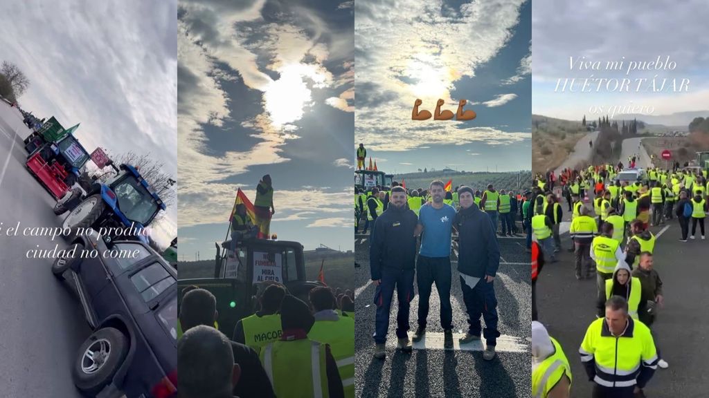 Sergio Aguilera acude a la manifestación de tractoristas de Granada