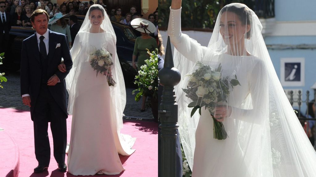 Eva González vestida de novia el día de su boda con Cayetano Rivera