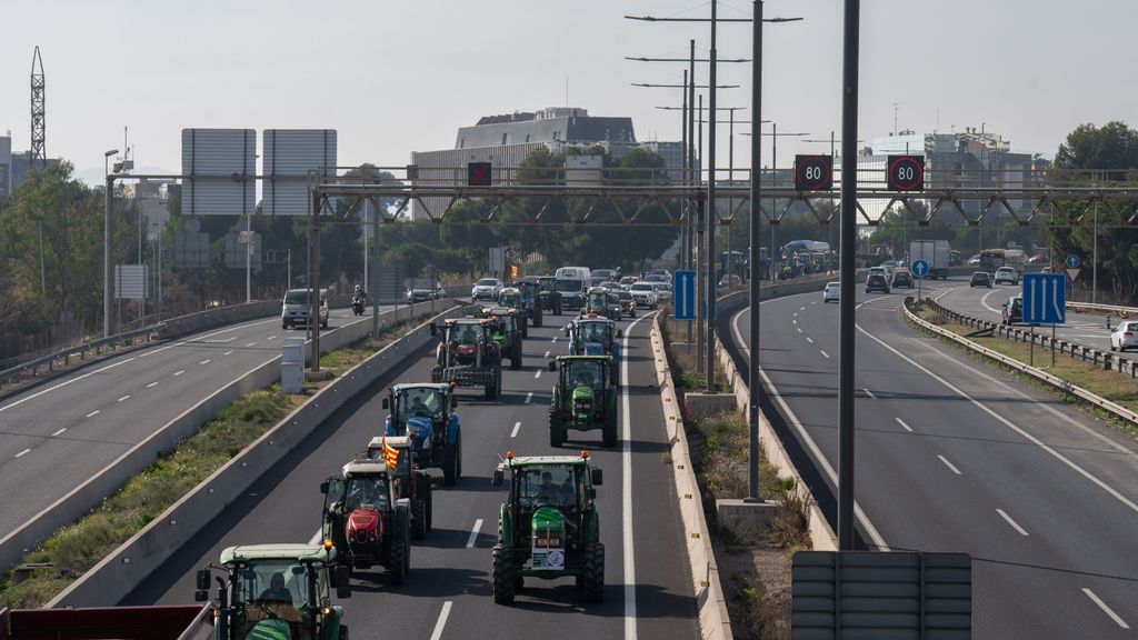 Las carreteras cortadas por la huelga de agricultores, en tiempo real
