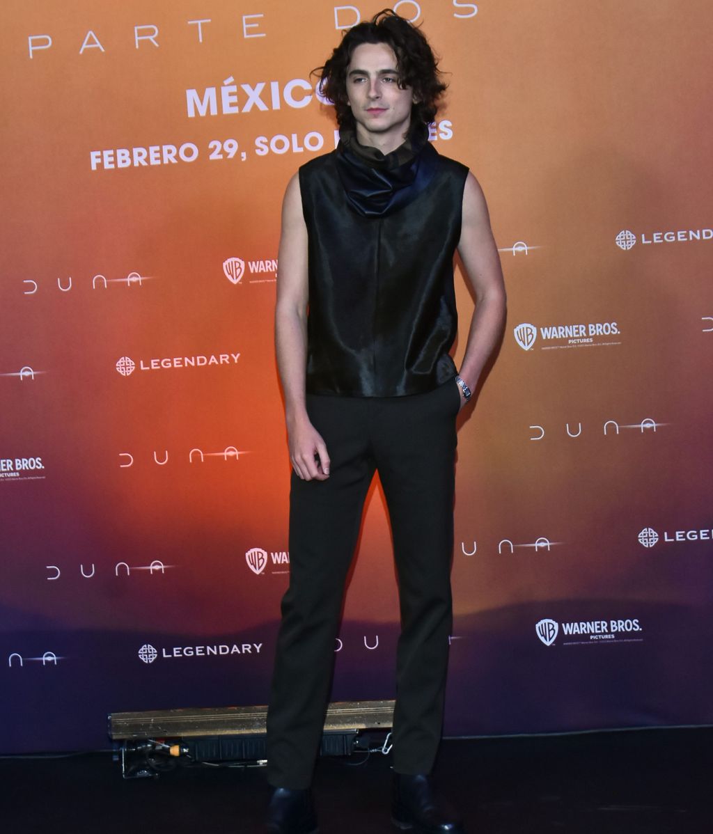 Timothée durante la presentación de 'Dune parte dos' en México