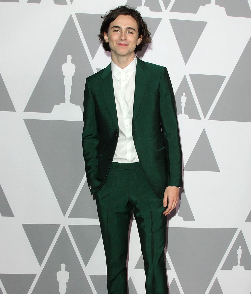 Timothée en la gala de los nominados de los premios Óscar 2018