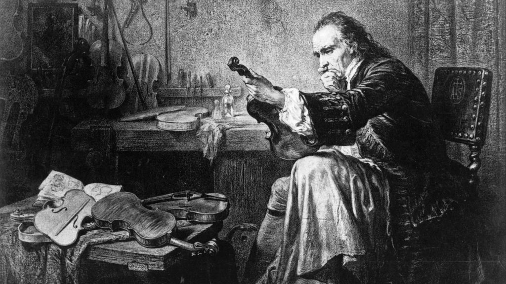 Antonio Stradivari, grabado de Hammann.