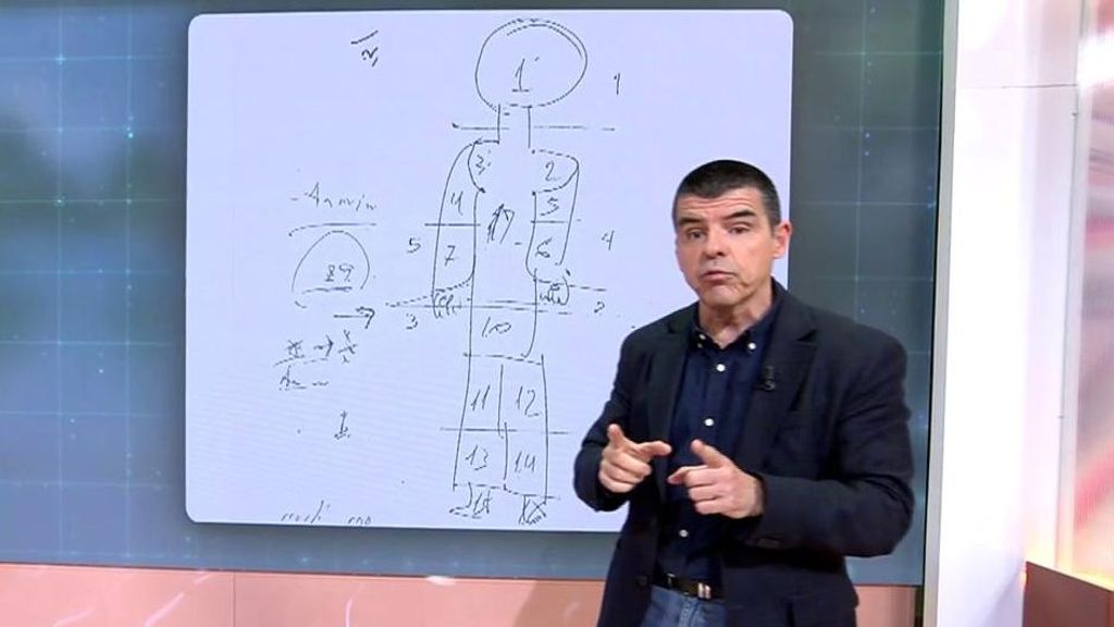 Exclusiva | El dibujo que Daniel Sancho hizo del cuerpo de Edwin Arrieta