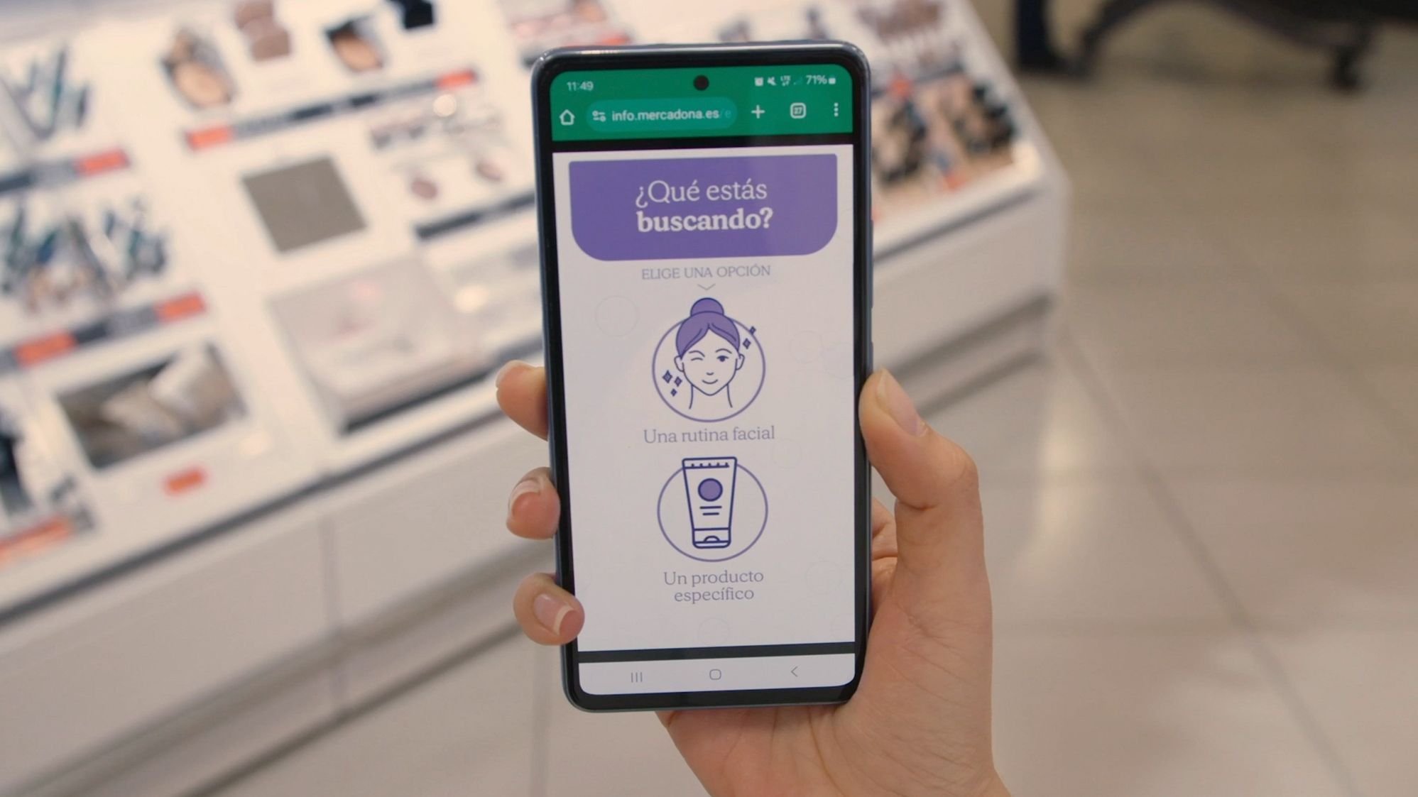 El vídeo interactivo tiene preguntas personalizadas para encontrar tu rutina de piel adecuada