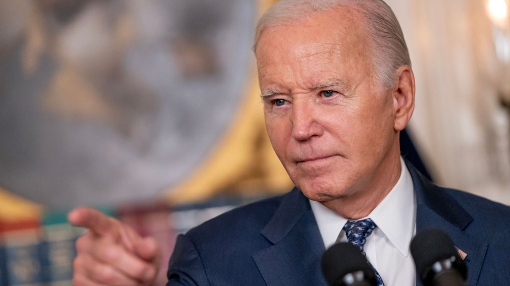 Joe Biden en la comparecencia en la que se le ha vuelto a cuestionar su capacidad cognitiva