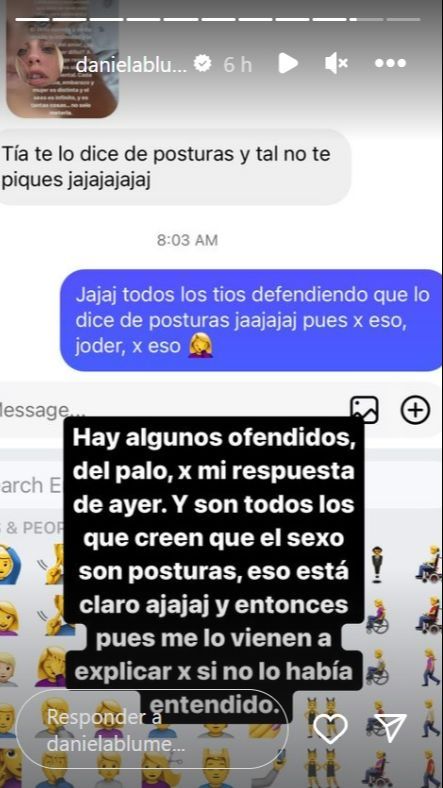 Daniela Blume en sus historias temporales