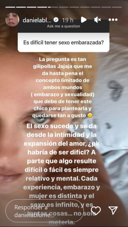 Daniela Blume en sus historias temporales