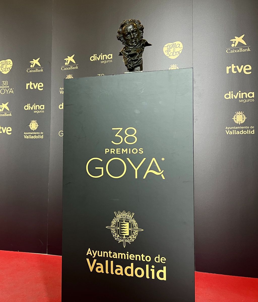 Photocall de los Goya instalado en el Ayuntamiento de Valladolid